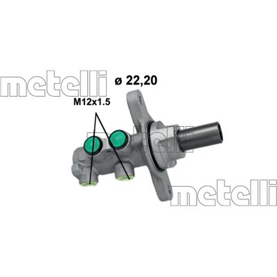 METELLI 05-1264 Aluminium Hauptbremszylinder - Bremsenkomponente METELLI 05-1264 Aluminium Hauptbremszylinder - Bremsenkomponente