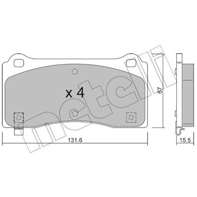 METELLI Modell 22-1277-0 Verschleißwarnkontakt Bremsbelag-Set METELLI Modell 22-1277-0 Verschleißwarnkontakt Bremsbelag-Set