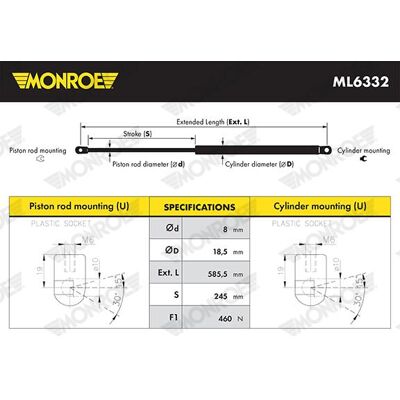 MONROE Octavia II 5-Türen Hydraulischer Heber MONROE Octavia II 5-Türen Hydraulischer Heber