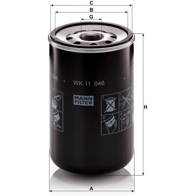 MANN-FILTER WK 11 046 Kraftstofffilter - Kraftstofffilter MANN-FILTER WK 11 046 Kraftstofffilter - Kraftstofffilter
