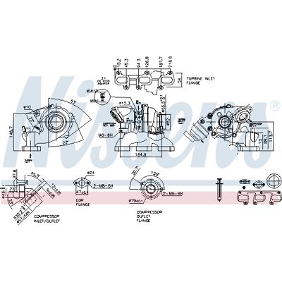 NISSENS 93071 Turbolader - Abgas NISSENS 93071 Turbolader - Abgas