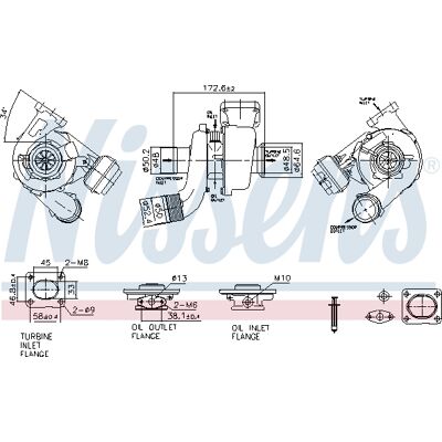 NISSENS 93522 Turbolader - Abgas, Pneumatisch NISSENS 93522 Turbolader - Abgas, Pneumatisch