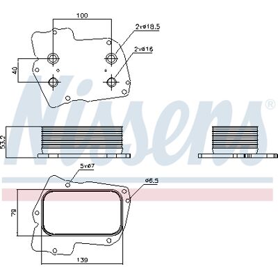 NISSENS Modell 90811 Wassergekühlter Öl Kühler - Radiator NISSENS Modell 90811 Wassergekühlter Öl Kühler - Radiator