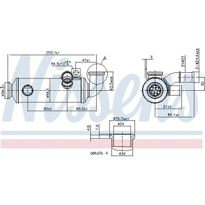 NISSENS 989274 Kühler für Abgasrückführung - Abgasrückführung NISSENS 989274 Kühler für Abgasrückführung - Abgasrückführung