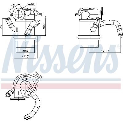 NISSENS 989421 Kühler für Abgasrückführung - Abgasrückführung NISSENS 989421 Kühler für Abgasrückführung - Abgasrückführung
