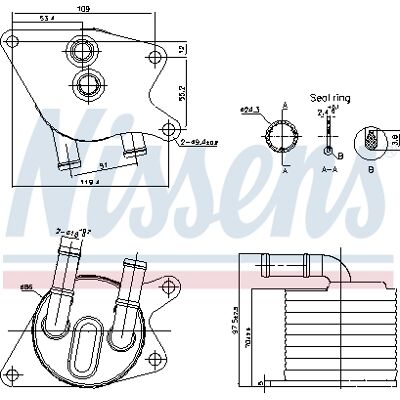 NISSENS 91398 Automatikgetriebeölkühler - Öl Kühler NISSENS 91398 Automatikgetriebeölkühler - Öl Kühler