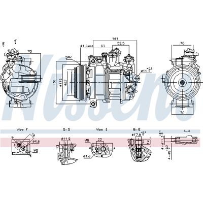 NISSENS 6SAS14C 12 R1234yf - Klimakompressor NISSENS 6SAS14C 12 R1234yf - Klimakompressor