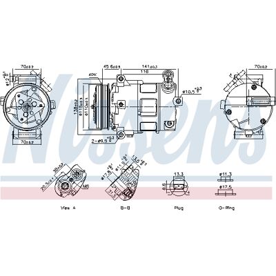 NISSENS 891152 Kompressor für Klimaanlage - Fahrzeugteil NISSENS 891152 Kompressor für Klimaanlage - Fahrzeugteil