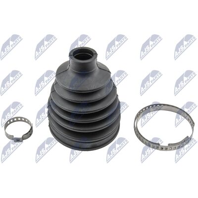 NTY Achsmanschette Satz - Vorderachse - Mit Schellen - 24mm Außendurchmesser - 77mm Wellendurchmesser NTY Achsmanschette Satz - Vorderachse - Mit Schellen - 24mm Außendurchmesser - 77mm Wellendurchmesser