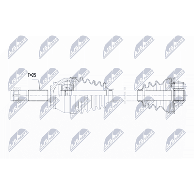 NTY Antriebswelle - 505mm Vorderachse links - Fiat OEM NTY Antriebswelle - 505mm Vorderachse links - Fiat OEM