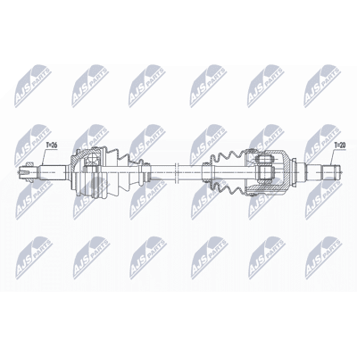 NTY Toyota Auris/Corolla Linke Vorderachse - Antriebswelle NTY Toyota Auris/Corolla Linke Vorderachse - Antriebswelle