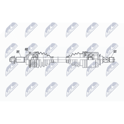 Nty Antriebswelle Vorderachse Links für Suzuki Swift 3 Nty Antriebswelle Vorderachse Links für Suzuki Swift 3