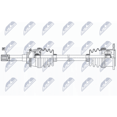 Nty Antriebswelle Vorderachse Links Npw-Su-056 Für Suzuki Nty Antriebswelle Vorderachse Links Npw-Su-056 Für Suzuki