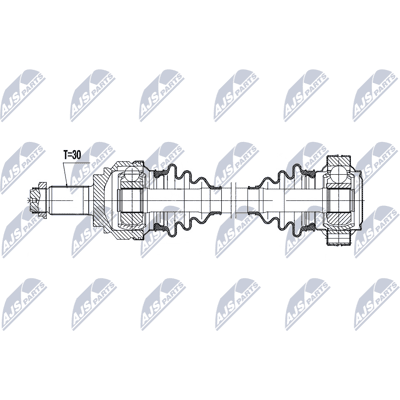 NTY NPW-BM-212 Hinterachse links Antriebswelle - Antriebswelle NTY NPW-BM-212 Hinterachse links Antriebswelle - Antriebswelle