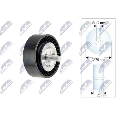 NTY Keilrippenriemen Umlenk-/Führungsrolle - V-belt tensioner pulley NTY Keilrippenriemen Umlenk-/Führungsrolle - V-belt tensioner pulley