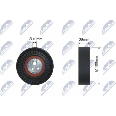 NTY Führungsrolle & Spannrolle - 100mm, für Alfa Romeo 166 & Fiat NTY Führungsrolle & Spannrolle - 100mm, für Alfa Romeo 166 & Fiat