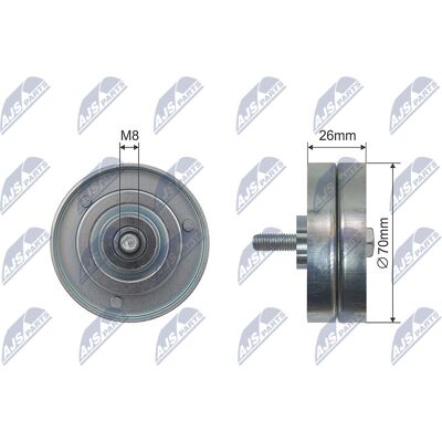 NTY VW/Seat/Skoda Keilrippenriemen Umlenkrolle - 70mm x 26mm NTY VW/Seat/Skoda Keilrippenriemen Umlenkrolle - 70mm x 26mm