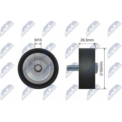 NTY Spannrolle für Chevrolet Opel Vauxhall - 26,5mm x 65mm NTY Spannrolle für Chevrolet Opel Vauxhall - 26,5mm x 65mm