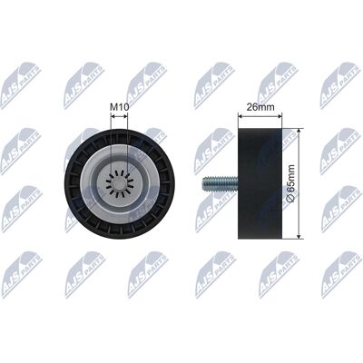 NTY Keilrippenriemen Spannrolle - Passend für Dodge Caliber, Infiniti Q50, Jeep, Chrysler, Fiat NTY Keilrippenriemen Spannrolle - Passend für Dodge Caliber, Infiniti Q50, Jeep, Chrysler, Fiat
