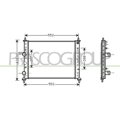 PRASCO FT137R011 Aluminium Kühler - Kühlsystem PRASCO FT137R011 Aluminium Kühler - Kühlsystem