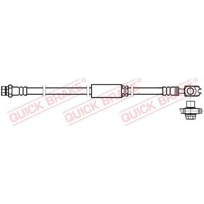 Volkswagen Bremsenschlauch - M10x1, 577mm Länge, mit Unterlegscheiben Volkswagen Bremsenschlauch - M10x1, 577mm Länge, mit Unterlegscheiben