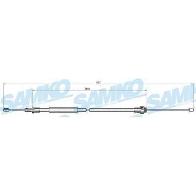 Citroën Peugeot Hinteres Recht Handbremsseil - Trommelbremse 1820mm Citroën Peugeot Hinteres Recht Handbremsseil - Trommelbremse 1820mm