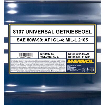 MANNOL Universelles Getriebeöl 80W-90 - Getriebeöl MANNOL Universelles Getriebeöl 80W-90 - Getriebeöl
