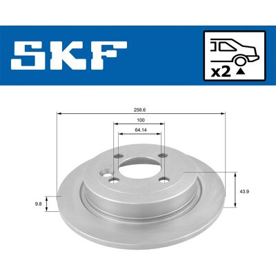 SKF VKBD 90050 S2 - Bremsscheibe für MINI 3/5 Türen, Clubman, Cabriolet SKF VKBD 90050 S2 - Bremsscheibe für MINI 3/5 Türen, Clubman, Cabriolet