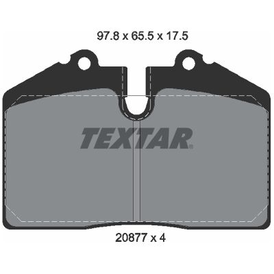 TEXTAR 2087709 - Bremsbeläge TEXTAR 2087709 - Bremsbeläge