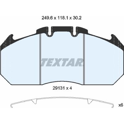 TEXTAR 2913103 - Bremsbeläge-Kit für MAN & ERF TEXTAR 2913103 - Bremsbeläge-Kit für MAN & ERF