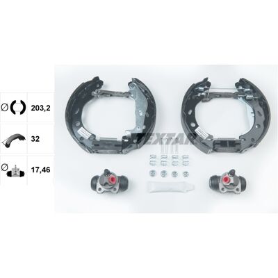 Textar Smart City-Coupe Bremsbacken-Kit - Trommelbremsen 84057400 Textar Smart City-Coupe Bremsbacken-Kit - Trommelbremsen 84057400