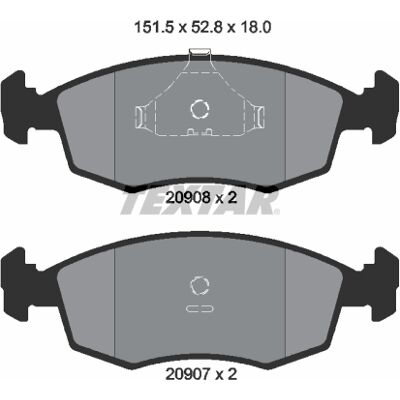 Ford Escort Vorderachse Bremsbeläge - Scheibenbremse Set Ford Escort Vorderachse Bremsbeläge - Scheibenbremse Set