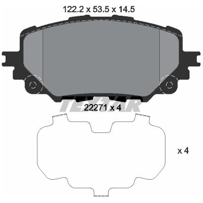 Textar 22271 Vorderes Bremsbeläge - Bremssystem Textar 22271 Vorderes Bremsbeläge - Bremssystem