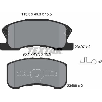 Textar Bremsbeläge Satz Vorne - Für Daihatsu Move, Sirion, Yrv Textar Bremsbeläge Satz Vorne - Für Daihatsu Move, Sirion, Yrv