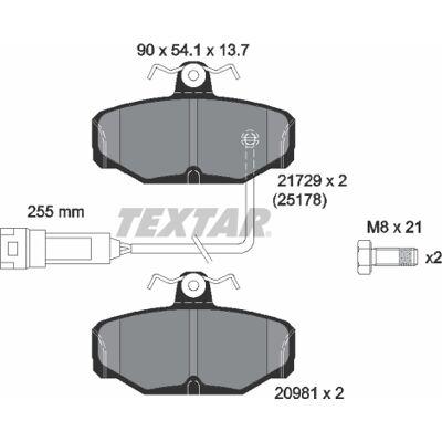 Textar Ford Bremsbeläge - Scheibenbremse Textar Ford Bremsbeläge - Scheibenbremse