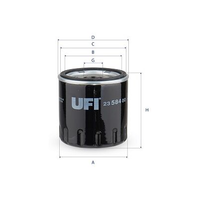 Ufi Ölfilter 2358400 Anschraubfilter 86mm Gewindemaßm 22 X 1,5 Für Ford Peugeot Land Rover Ufi Ölfilter 2358400 Anschraubfilter 86mm Gewindemaßm 22 X 1,5 Für Ford Peugeot Land Rover
