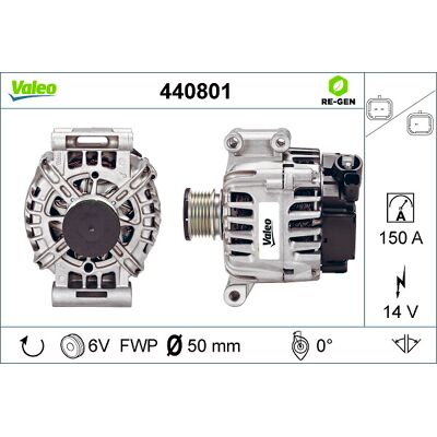 VALEO 440801 Generator - 14V 150A für Peugeot und Citroën VALEO 440801 Generator - 14V 150A für Peugeot und Citroën
