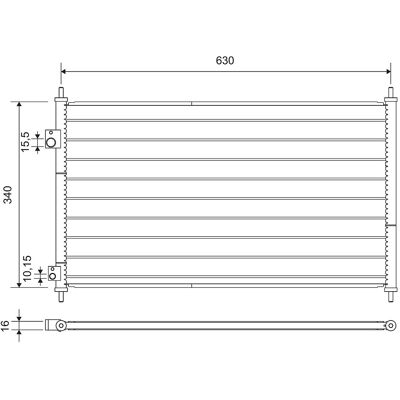 VALEO 812713 Aluminium Klimakondensator / Kühler - ohne Trockner VALEO 812713 Aluminium Klimakondensator / Kühler - ohne Trockner