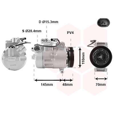 VAN WEZEL 7SEU17C Kompressor für BMW - R134a, 4-Rippen, 12V VAN WEZEL 7SEU17C Kompressor für BMW - R134a, 4-Rippen, 12V
