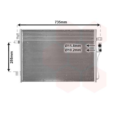 Van Wezel 07005100 Kondensator - Aluminium - 645mm - Klimaanlage Van Wezel 07005100 Kondensator - Aluminium - 645mm - Klimaanlage
