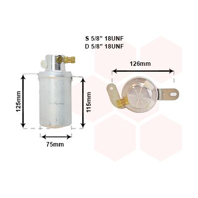 VAN WEZEL 3000D373 Klimaanlagen-Trocknerflasche - Klimaanlagen-Trocknerflasche VAN WEZEL 3000D373 Klimaanlagen-Trocknerflasche - Klimaanlagen-Trocknerflasche