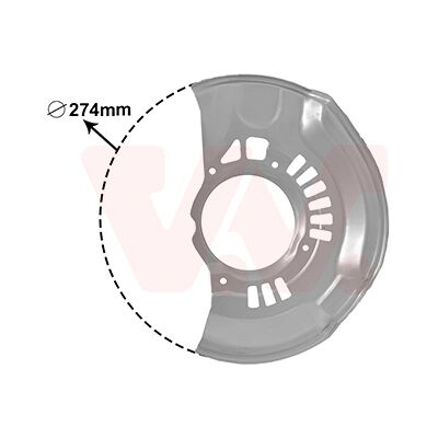 VAN WEZEL Bremsstaubschutz - Vorne Links 274mm - Bremsstaubschutz VAN WEZEL Bremsstaubschutz - Vorne Links 274mm - Bremsstaubschutz