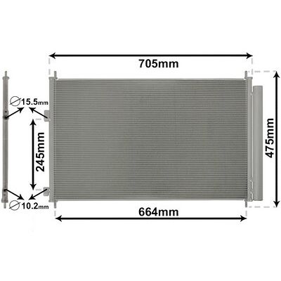 VAN WEZEL 53005410 Aluminium Klimakondensor - Toyota RAV4 2005-2010 VAN WEZEL 53005410 Aluminium Klimakondensor - Toyota RAV4 2005-2010