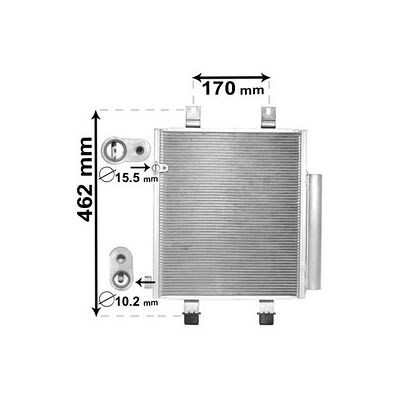 VAN WEZEL 11005072 Aluminium Klimakondensator - Auto Radiator VAN WEZEL 11005072 Aluminium Klimakondensator - Auto Radiator