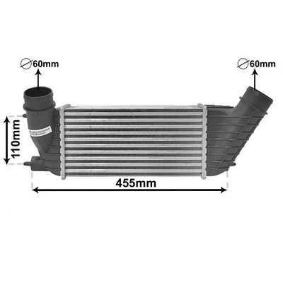 Van Wezel Intercooler - Luftgekühlter Turbolader für Citroën, Peugeot, Fiat Van Wezel Intercooler - Luftgekühlter Turbolader für Citroën, Peugeot, Fiat