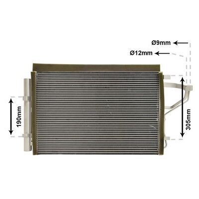 VAN WEZEL Hyundai IR PLUS Kondensator - 555mm Aluminium Klimaanlage VAN WEZEL Hyundai IR PLUS Kondensator - 555mm Aluminium Klimaanlage