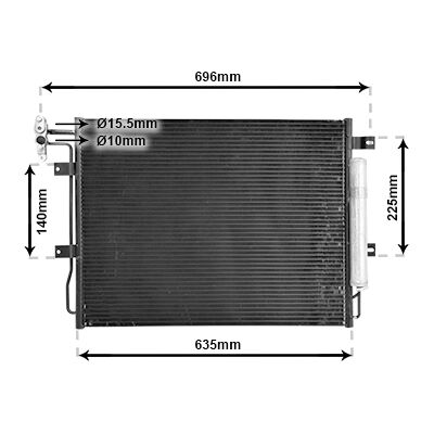 VAN WEZEL Modell 02005215 - Kondensor mit Trockner für Land Rover VAN WEZEL Modell 02005215 - Kondensor mit Trockner für Land Rover
