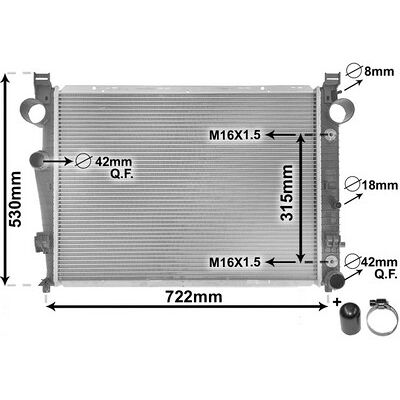 VAN WEZEL IR PLUS 30002301 Aluminium Kühler - Motorkühlung VAN WEZEL IR PLUS 30002301 Aluminium Kühler - Motorkühlung