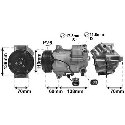 VAN WEZEL 3700K607 Klimakompressor - R134a kompatibel VAN WEZEL 3700K607 Klimakompressor - R134a kompatibel