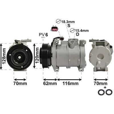 VAN WEZEL 0700K109 Klimakompressor - Chrysler Voyager IV VAN WEZEL 0700K109 Klimakompressor - Chrysler Voyager IV
